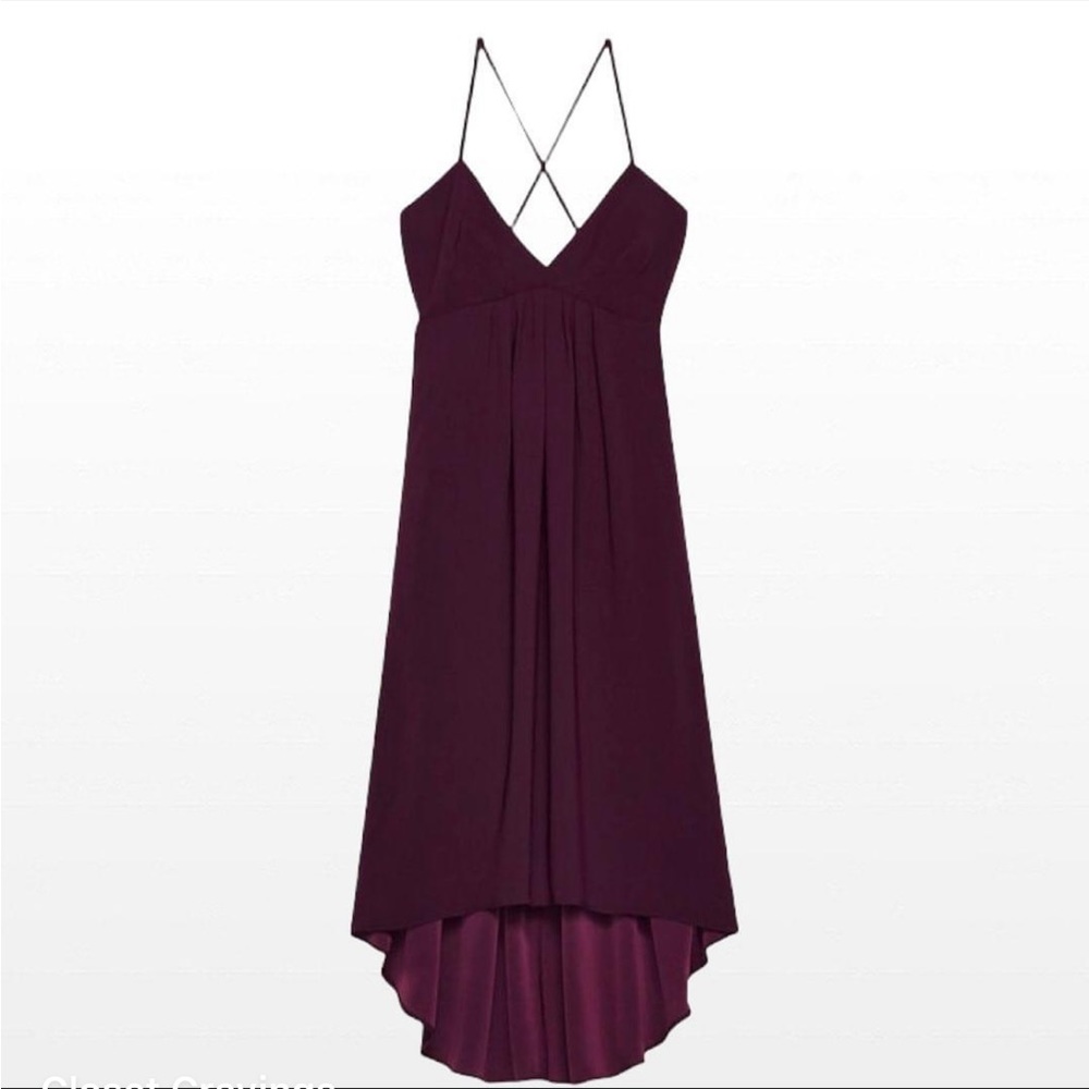 Aritzia Wilfred Cosimo Dress, Plum Maroon, Size 0